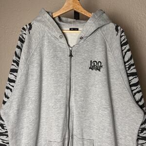 LRG Lifted Research Group Savage City Y2K 3XL Zebra Print Hoodie